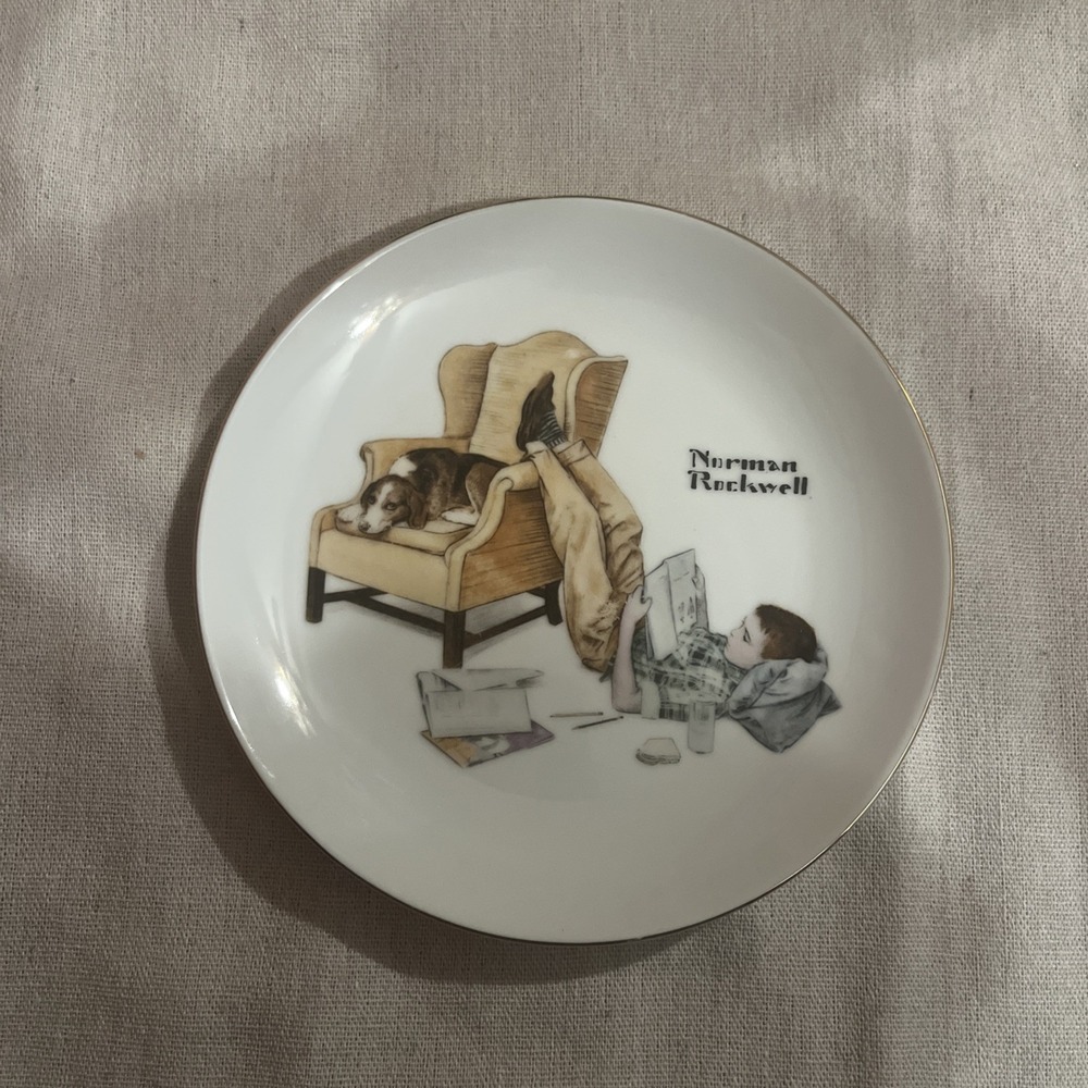 Collectors Edition Norman Rockwell The Student 6.5" Collectible Plate